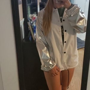 Victoria's secret PINK jacket white and silver